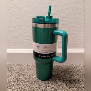 NEW - Mainstays Brand - Green BPA Free 40 oz (1.2 L) Double Walled Tumbler Cup